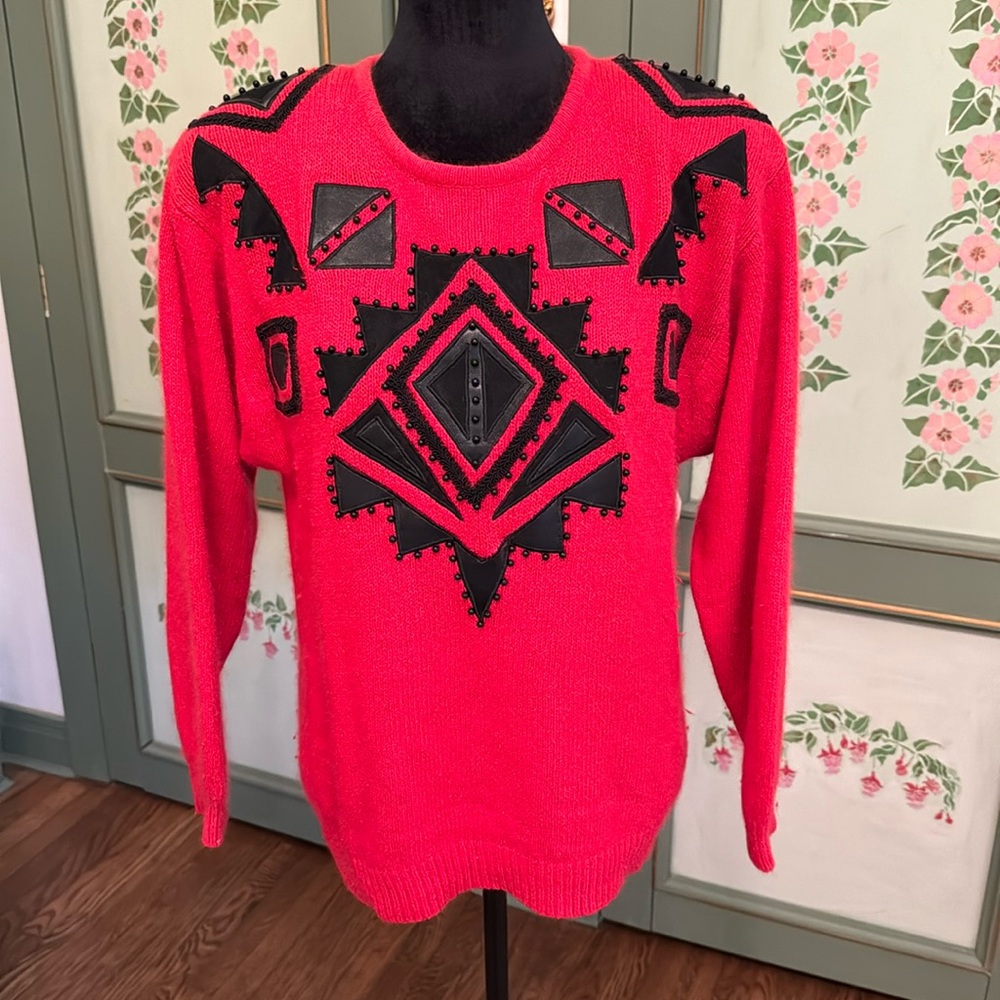 VINTAGE SILK BLEND SWEATER BY I.B. DIFFUSION SIZE L